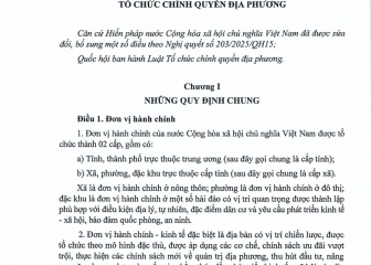 Luật tổ chức chính quyền địa phương 2025