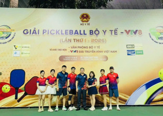 Bệnh viện A tham dự Giải Pickleball Bộ y tế – VTV8 lần thứ I năm 2026