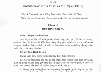Luật phòng cháy chữa cháy và cứu nạn cứu hộ 2025
