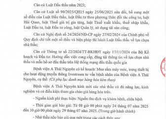 Thông báo mời chào giá gói thầu: Mua sắm máy móc, trang thiết bị cho hoạt động truyền thông Livestream tư vấn bệnh nhân của Bênh viện A