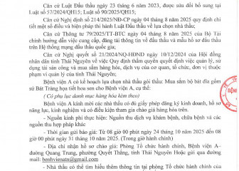 Thông báo mời chào tháng gói thầu: Mua sắm bộ bát đĩa gốm sứ Bát Tràng họa tiết hoa sen cho Bệnh viện A
