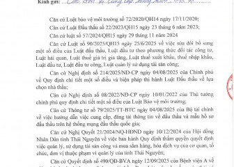 Thông báo mời chào hàng gói thầu: Bơm hút, vận chuyển nước thải và bùn thải bể phốt tòa nhà B1, B2, B4, C1, D của Bệnh viện A