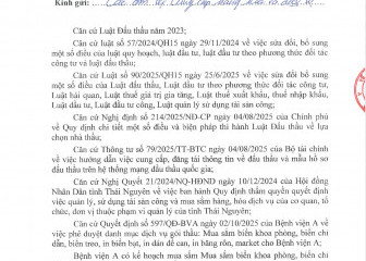 Thông báo mời chào giá gói thầu: Mua sắm biển khoa phòng, biển chỉ dẫn, biển treo, in biển bạt, in đề can, in băng rôn, market cho Bệnh viện A
