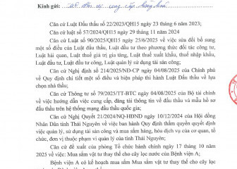 Thông báo mời chào giá gói thầu: Mua sắm vật tư thay thế cho cây lọc nước của Bệnh viện A