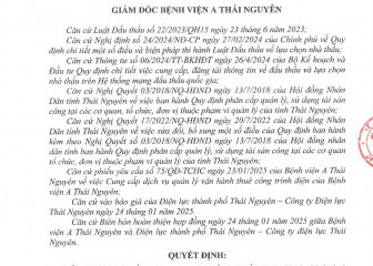 Quyết định về việc phê duyệt kết quả lựa chọn nhà thầu gói thầu: Quản lý vận hành thuê công trình điện của Bệnh viện A