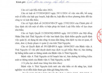 Thông báo mời chào hàng gói thầu: Bảo trì, bảo dưỡng hệ thống kiểm soát xe thông minh của Bệnh viện A