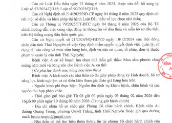 Thông báo mời chào giá gói thầu: Mua sắm phướn chúc mừng năm mới và băng zôn cho Bệnh viện A