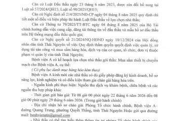 Thông báo mời chào giá gói thầu: Mua sắm thiết bị chuyển mạch cho Bệnh viện A