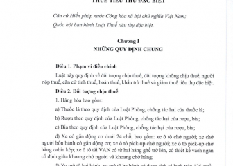 Luật Thuế tiêu thụ đặc biệt (sửa đổi) (Luật số 66/2025/QH15)