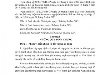Nghị định về hòa giải thương mại