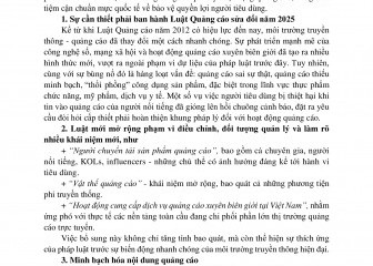 Những điểm mới đáng chú ý của Luật Quảng cáo  sửa đổi năm 2025