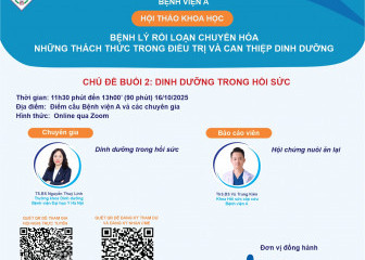 HỘI THẢO KHOA HỌC "BỆNH LÝ RỐI LOẠN CHUYỂN HOÁ - NHỮNG THÁCH THỨC TRONG ĐIỀU TRỊ VÀ CAN THIỆP DINH DƯỠNG" NGÀY 16/10/2025