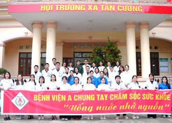 Bệnh viện A khám sức khỏe nhân đạo cho người có công tại xã Tân Cương