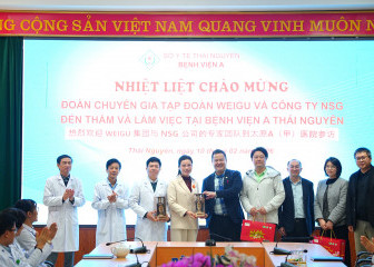 Bệnh viện A tiếp đón đoàn chuyên gia tập đoàn WEIGU và Công ty NSG sang thăm và làm việc tại Bệnh viện