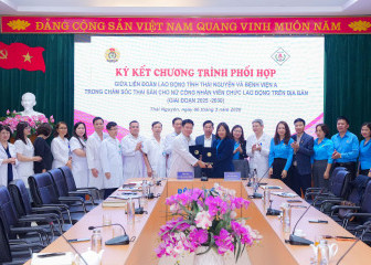 Liên đoàn Lao động tỉnh và Bệnh viện A ký kết chương trình chăm sóc sức khỏe thai sản cho nữ CNVCLĐ