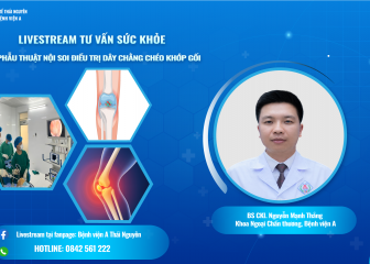 LIVESTREAM TƯ VẤN SỨC KHỎE CHỦ ĐỀ: "Phẫu thuật nội soi điều trị đứt dây chằng chéo khớp gối"