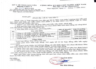 Thông báo lựa chọn nhà thầu cung cấp mua sinh phẩm y tế năm 2022