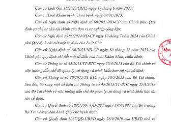 Quyết định về việc ban hành giá phòng điều trị theo yêu cầu