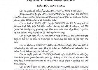 Quyết định về việc phê duyệt kết quả lựa chọn nhà thầu gói thầu: Chạy quảng cáo trên trang fanpage Bệnh viện A