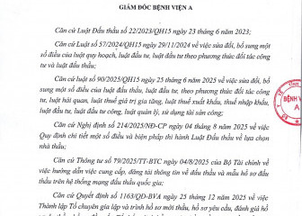 Quyết định về việc phê duyệt kết quả lựa chọn nhà thầu của gói thầu: Sửa chữa gioăng nồi hấp tiệt trùng Hasaky của Bệnh viện A