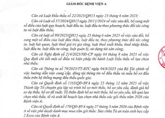 Quyết định về việc phê duyệt kết quả lựa chọn nhà thầu gói thầu: Sửa chữa tủ an toàn sinh học cấp 2 Esco của Bệnh viện A