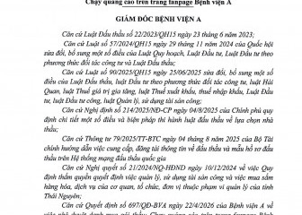 Quyết định về việc phê duyệt kết quả lựa chọn nhà thầu gói thầu: Chạy  quảng cáo trên trang fanpage Bệnh viện A