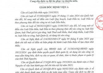 Quyết định về việc phê duyệt kết quả lựa chọn nhà thầu gói thầu: Cung cấp dịch vụ đặt ăn phục vụ chuyên môn
