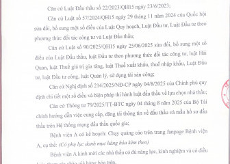Thông báo mời chào giá gói thầu: Chạy quảng cáo trên trang fanpage Bệnh viện A