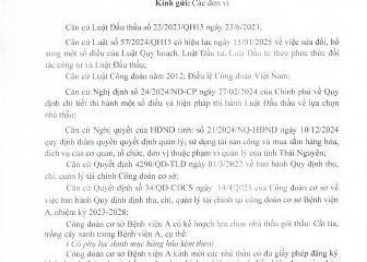 Thông báo mời chào giá gói thầu: Cắt tỉa, trồng cây xanh trong Bệnh viện A