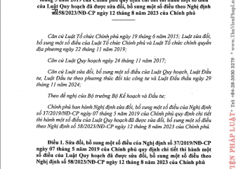 Nghị định sửa đổi, bổ sung một số điều của Nghị định số 37/2019/NĐ-CP ngày 07 tháng 5 năm 2019