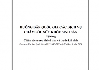 Hướng dẫn quốc gia các dịch vụ chăm sóc sức khỏe sinh sản