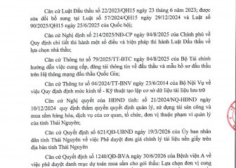 Thông báo mời chào giá gói thầu: Lựa chọn đơn vị cung cấp dịch vụ chỉnh lý tài liệu hồ sơ nhân sự, hồ sơ hành chính, chuẩn hóa, chuyển đổi và số hóa tài liệu lưu trữ cho Bệnh viện A