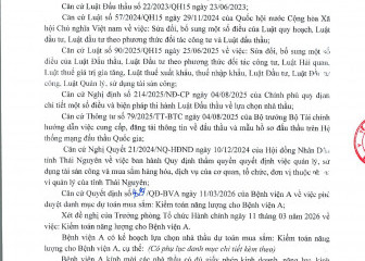 Thông báo mời chào giá gói thầu: Kiểm toán năng lượng cho Bệnh viện A