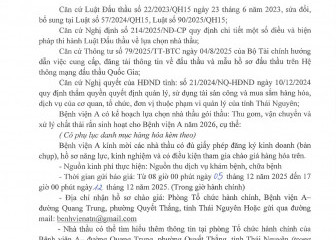 Thông báo mời chào giá gói thầu: Thu gom, vận chuyển và xử lý chất thải rắn sinh hoạt cho Bệnh viện A năm 2026