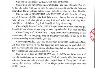 Thông báo mời chào giá gói thầu: Thuê mặt sàn sân khấu, back drop sân khấu...phối hợp với Trung tâm II tổ chức chương trình khai mạc và khám cho trẻ em khuyết tật tỉnh Thái Nguyên năm 2026