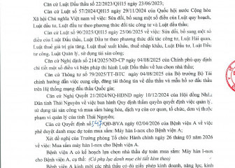 Thông báo mời chào giá gói thầu: Mua sắm máy hàn I-nox cho Bệnh viện A