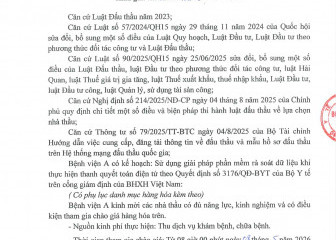Thông báo mời chào hàng gói thầu: Sử dụng phần mềm rà soát dữ liệu khi thực hiện thanh quyết toán điện tử