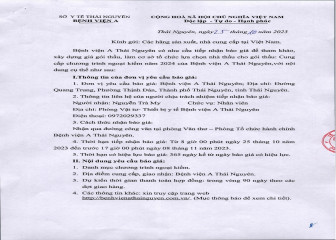 Thông báo lựa chọn nhà thầu cho gói thầu: Cung cấp chương trình ngoại kiểm năm 2024 của Bệnh viện A Thái Nguyên