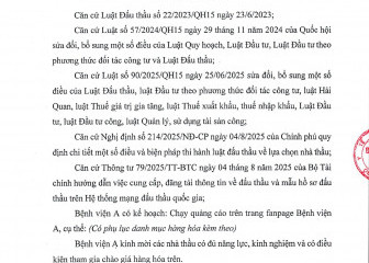 Thông báo mời chào giá gói thầu: Chạy quảng cáo trên trang fanpage Bệnh viện A