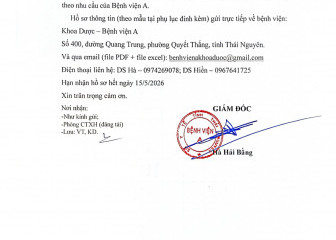 Thông báo mời chào giá gói thầu: Mua sắm vaccin cho Trung tâm sàng lọc, chẩn đoán trước sinh năm 2026