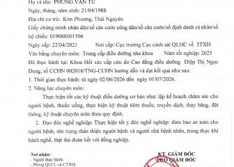 Giấy xác nhận hoàn thành quá trình thực hành