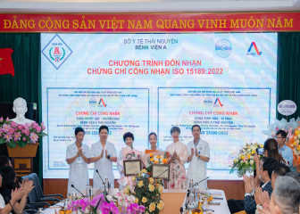 Hai khoa xét nghiệm của Bệnh viện A Thái Nguyên đạt chứng chỉ ISO 15189:2022