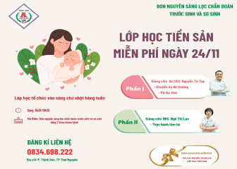 Bệnh viện A Thái Nguyên tiếp tục tổ chức lớp học tiền sản miên phí  ngày 24/11/2024