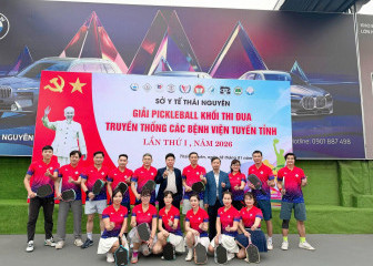 Bệnh viện A tham gia giải pickleball khối thi đua truyền thống các bệnh viện tuyến tỉnh lần thứ I – năm 2026