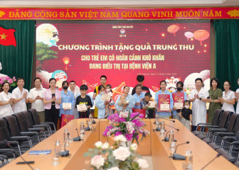 Trao yêu thương – Gửi trọn niềm vui Trung thu đến bệnh nhi có hoàn cảnh khó khăn tại Bệnh viện A