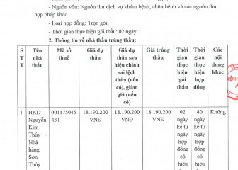 Quyết định về việc phê duyệt kết quả lựa chọn nhà thầu gói thầu: Cung cấp dịch vụ đặt ăn thực hiện kế hoạch tổ chức đón tiếp chuyên gia hướng dẫn, tư vấn triển khai kỹ thuật lĩnh vực Can thiệp tim mạch