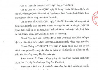 Thông báo mời chào giá gói thầu: Chạy quảng cáo trên trang fanpage Bệnh viện A