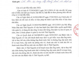 Thông báo mời chào hàng gói thầu: Mua sắm ống nước, vật tư thay thế sửa chữa đường ống thoát nước thải và đường ống cấp nước nhà D và trạm bơm, cấp nước dự phòng nhà A1, thoát sàn nhà vệ sinh nhà B4 và thoát nước khoa Hỗ trợ sinh sản