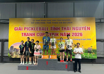 Bệnh viện A dành giải Ba - Giải Pickleball tỉnh Thái Nguyên tranh cúp Sypik năm 2026
